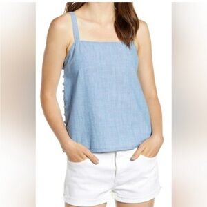 Madewell Chambray Sleeveless Top